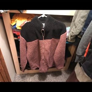 PINK Sherpa Jacket size Large.